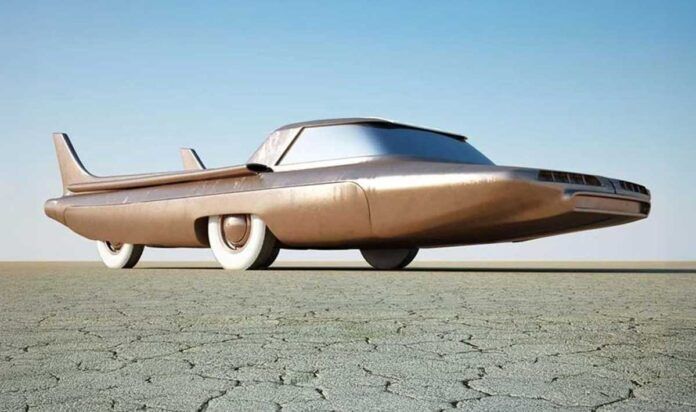 Vintage Concept Cars - A side shot of a Ford Nucleon 1958 concept