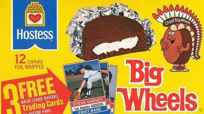 Discontinued hostess snacks - Big Wheels advertisement including free baseball cards